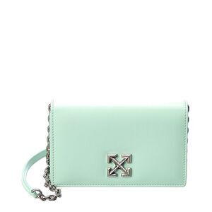 Off-White™ Jitney 0.5 Leather Shoulder Bag, Green